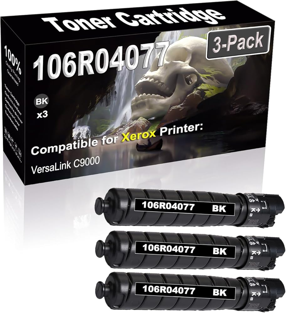 SINIYA 3-Pack (Black) Compatible High Yield 106R04077 Laser Printer Toner Cartridge use for VersaLink C9000 Printer