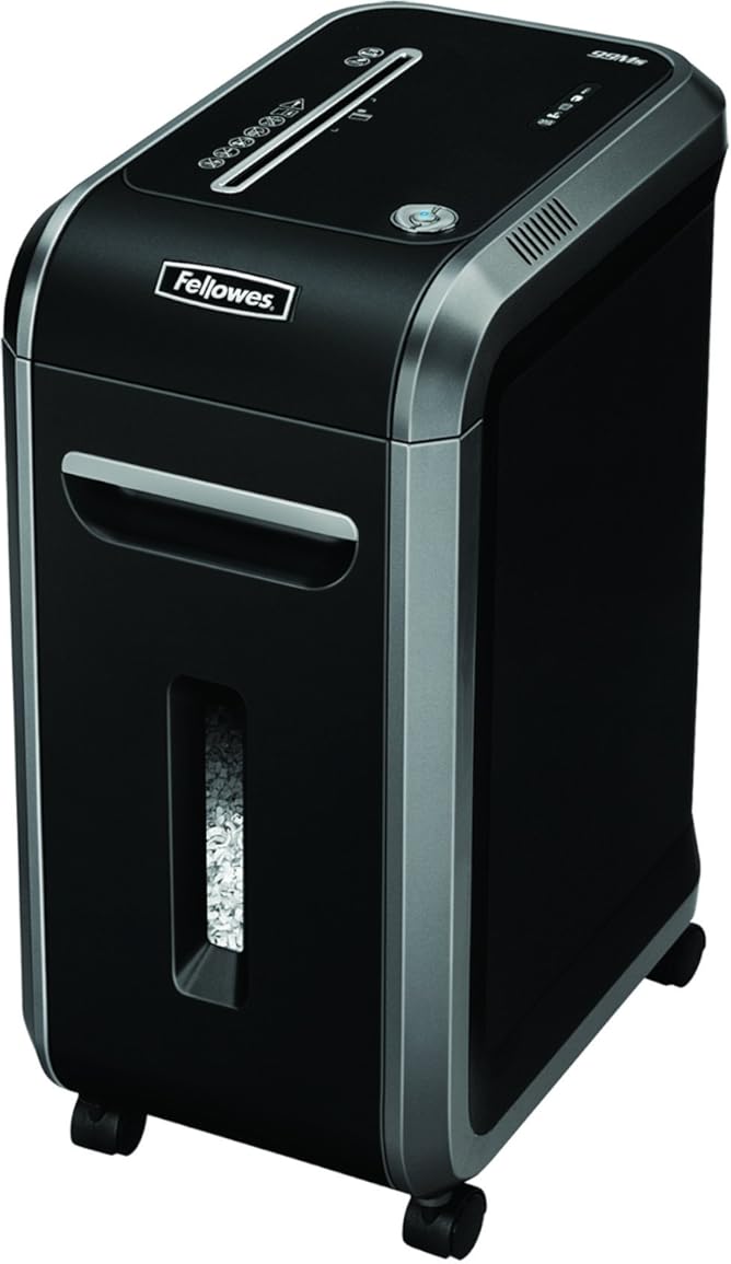 Fellowes 4609001 Powershred 99Ms 14-Sheet Micro-Cut Heavy Duty Paper Shredder with Auto Reverse, Black/Dark Silver, 25.2