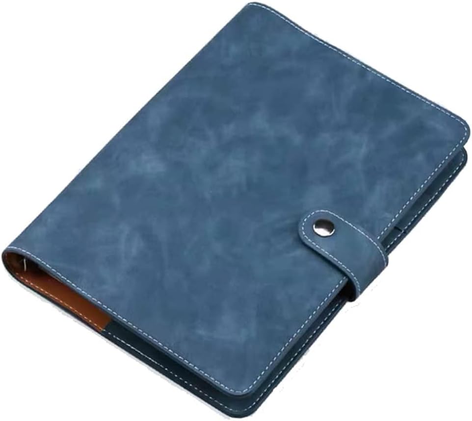 PSJVUR A5 PU Leather Binder Cover,Refillable 6 Notebook for Filler Paper Personal Planning with Magnetic Buckle Closure