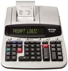 VICTOR TECHNOLOGIES, PL8000 1-Color Prompt Logic Printing Calculator, 14-Digit Dot Matrix, Black