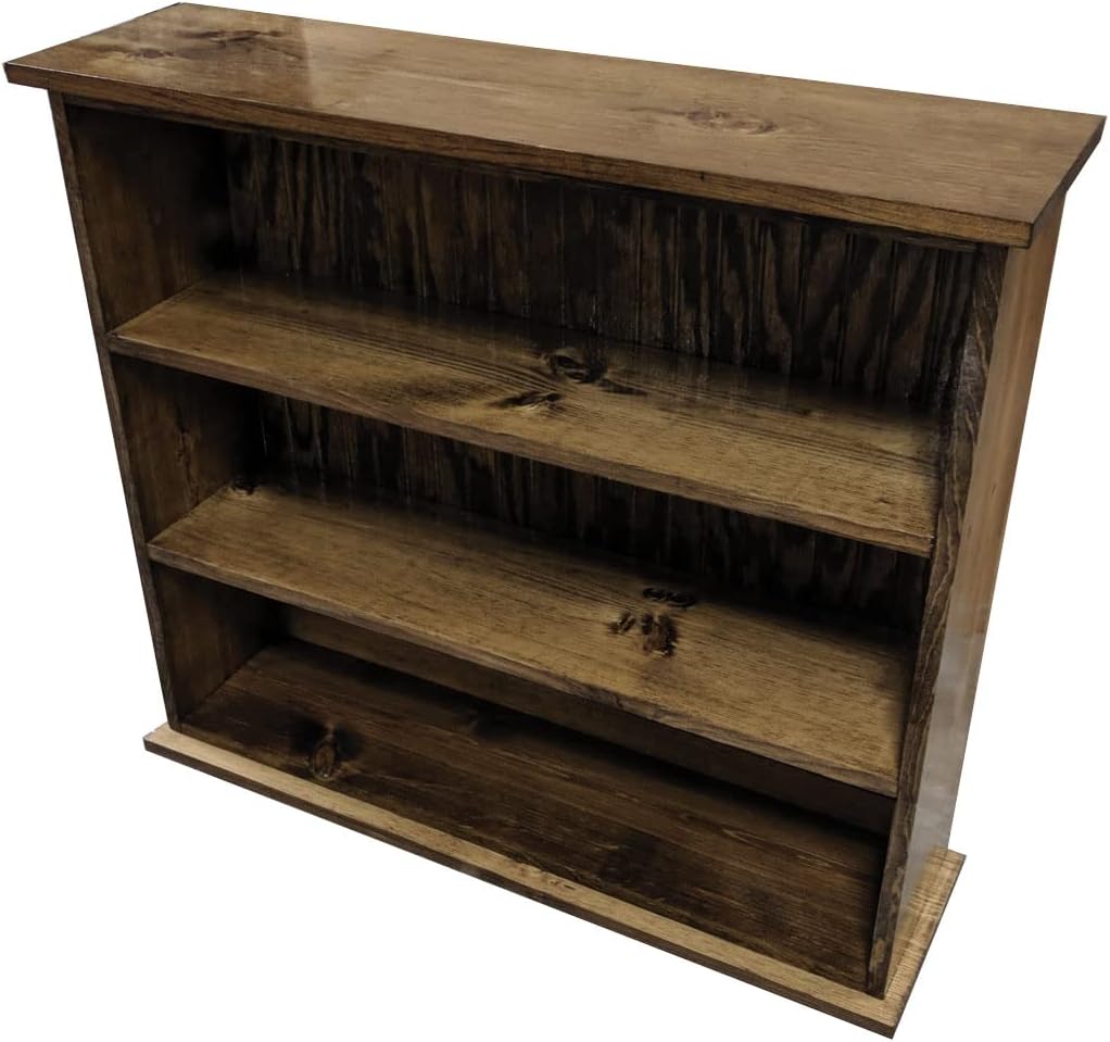 Sawdust City Solid Wood Small Bookcase (Walnut Stain)