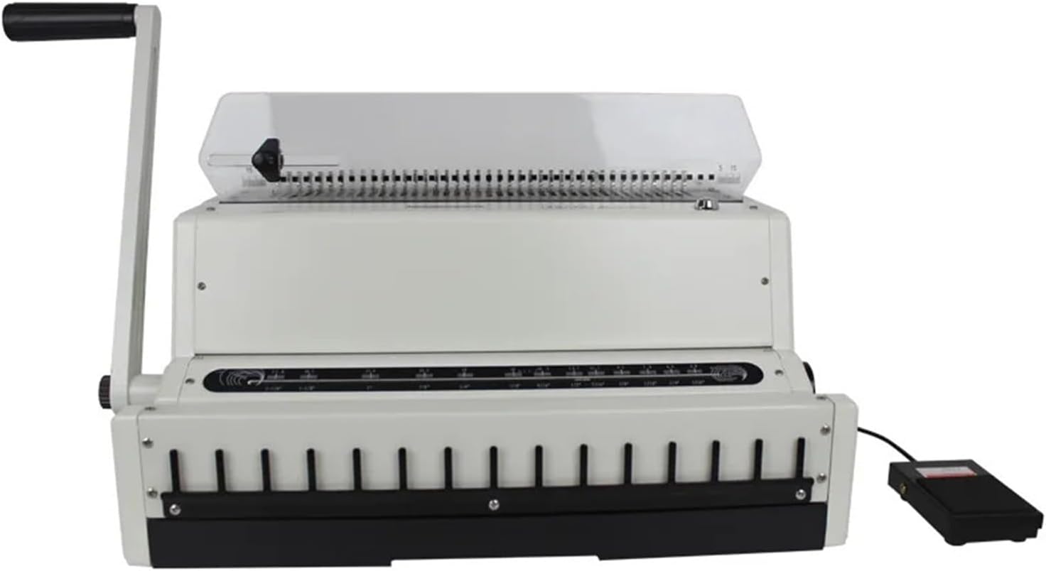 Binding Machines, Electric Iron Ring Punching and Binding Machine Desk Calendar Binding Machine Full Draw Knife Punching Machine(Round Hole)