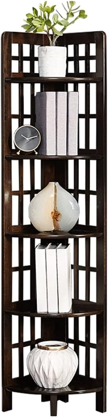 PichaPichaBang Bookcases Multi-Layer Solid Wood Bookshelf Triangle Freestanding Bookcase Storage Organizer Dispaly Stand for Living Room, Bedroom Decoration,a