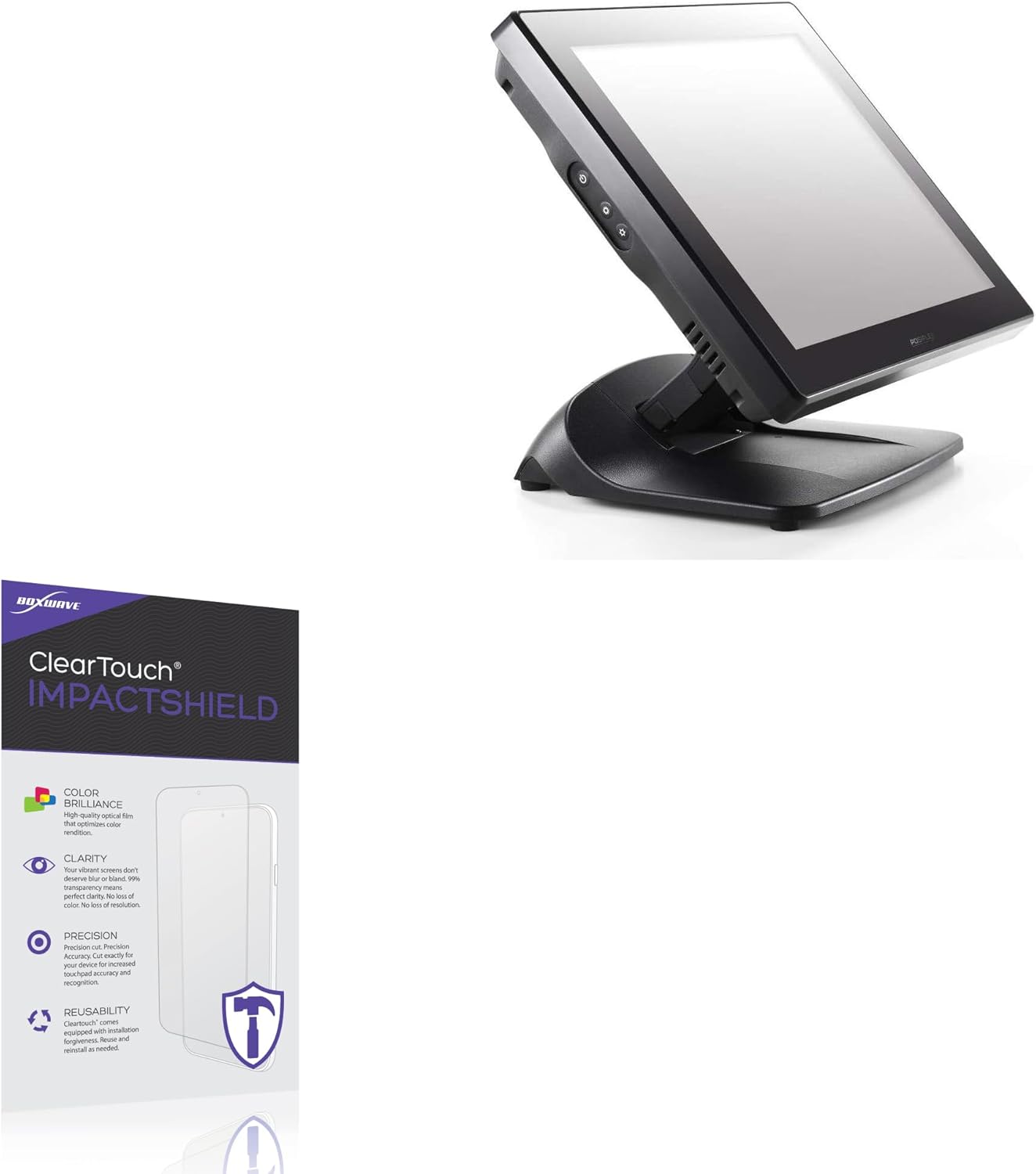 BoxWave Screen Protector Compatible with Posiflex XT3815-G2 - ClearTouch ImpactShield (2-Pack), Impenetrable Screen Protector Flexible Film