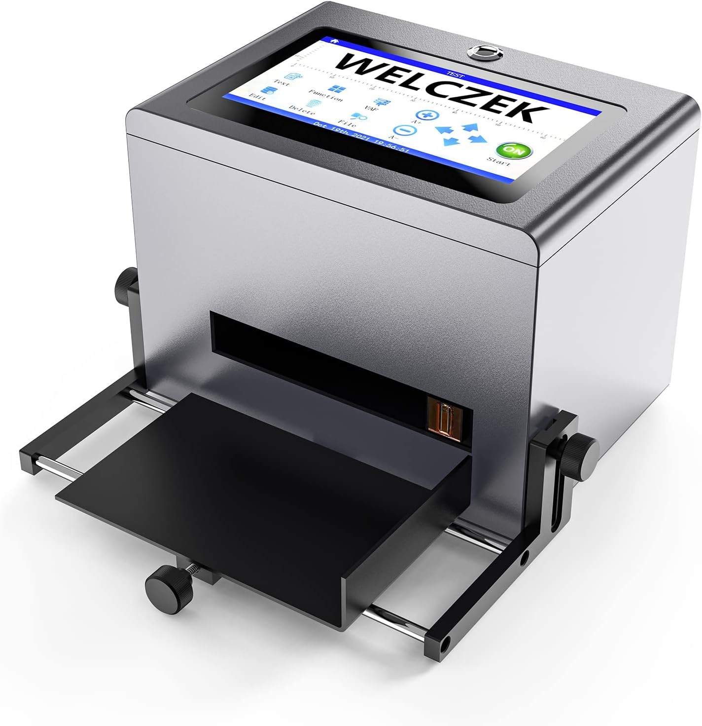 WELCZEK JHX2 Intelligent Inkjet Coding Machine with 7 Inch Color Touch Screen Quick-Drying Online Batch Coding Printer for Date, Picture, Barcode, Qr Code, Label, Variable Data etc