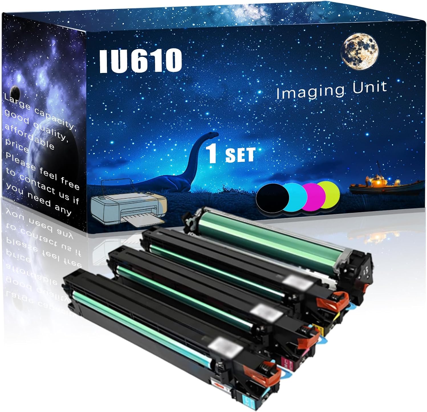 MUCQL IU610 Compatible Imaging Unit Replacement for Konica Minolta High Yield Compatible （Drum Unit+Developer Unit） Bizhub C451 C550 C650 Printers, Meet Printing Needs (4-Pack BK/C/M/Y)