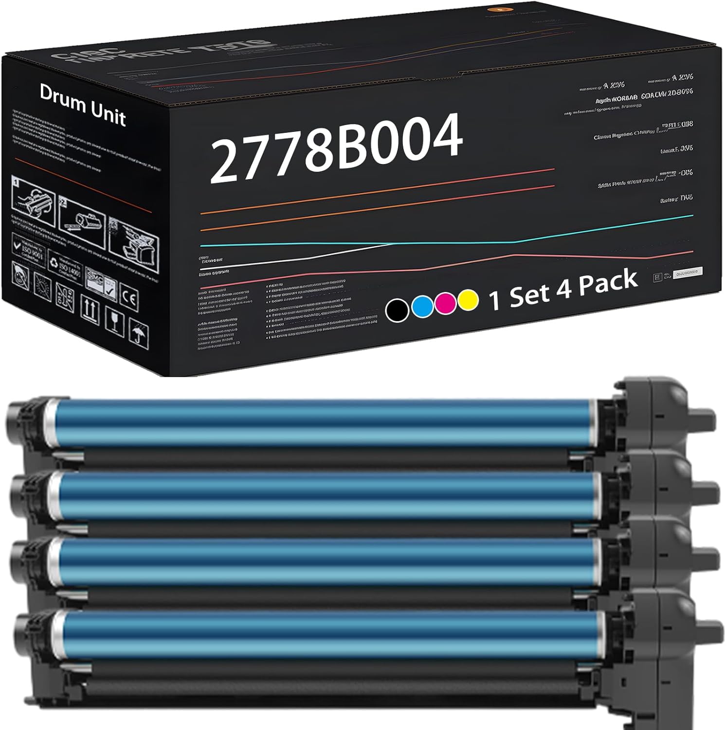 UVUMB Compatible with Canon 2778B004 GPR-31 2778B004BA 2779B004 2779B004BA GPR31 Drum Unit Work for Canon imageRUNNER Advance C5030 C5035 Printers (4-Pack BK/C/M/Y)