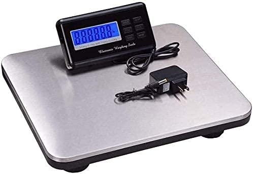 Electronic Scales Digital Letter Parcel Postal Weighing Scales,Stainless Steel with External Display and Great Load Capacity (Silver 300kg/0.1kg)