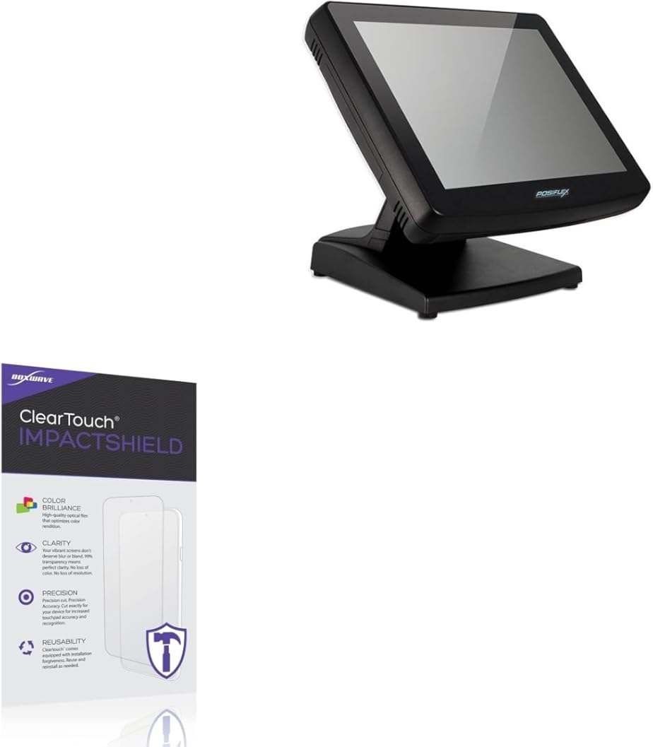 BoxWave Screen Protector Compatible With Posiflex KS7515 - ClearTouch ImpactShield (2-Pack), Impenetrable Screen Protector Flexible Film