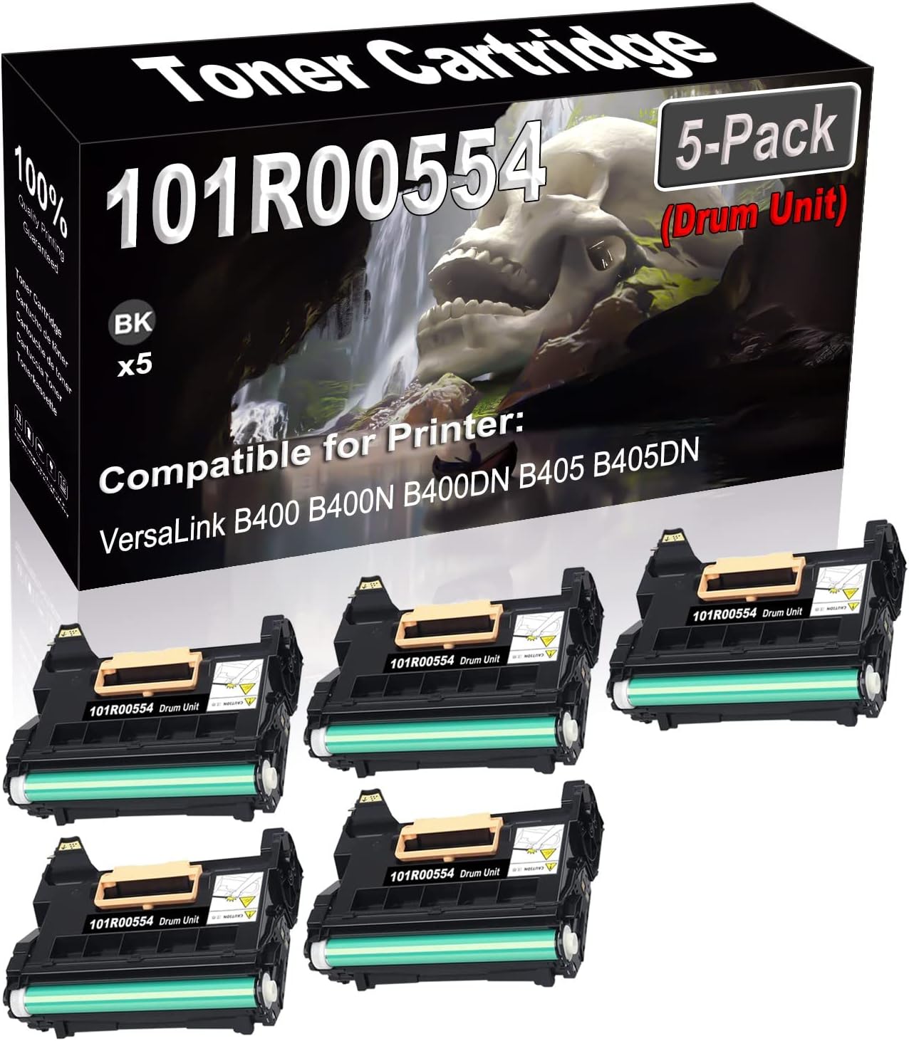 SINIYA 5-Pack Compatible VersaLink B400 B400N B400DN B405 B405DN Printer Drum Unit Replacement for 101R00554 Drum Unit (Black, High Capacity)