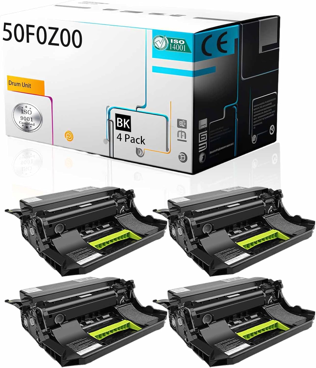 LSSF 50F0Z00 Drum Unit Compatible for Lexmark MS310 MS312 MS315 MS410 MS415 MS510 MS610 MX310 MX410 MX510 MX511 MX610 Printer, High Print Page Volume with Chip (Black 4Pack)