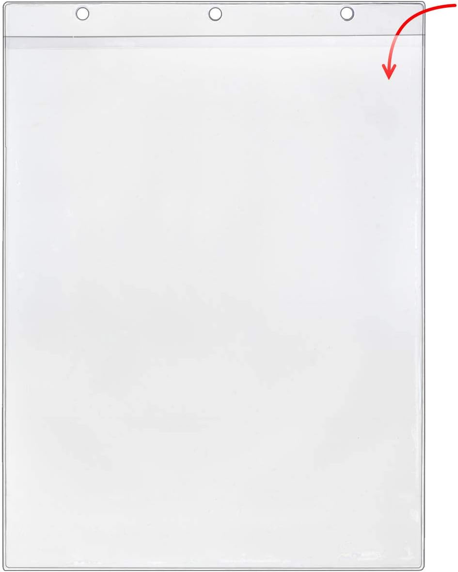 StoreSMART - Sheet Protector - Holes on Short Side, Open Short Side - 500-Pack - 8 1/2