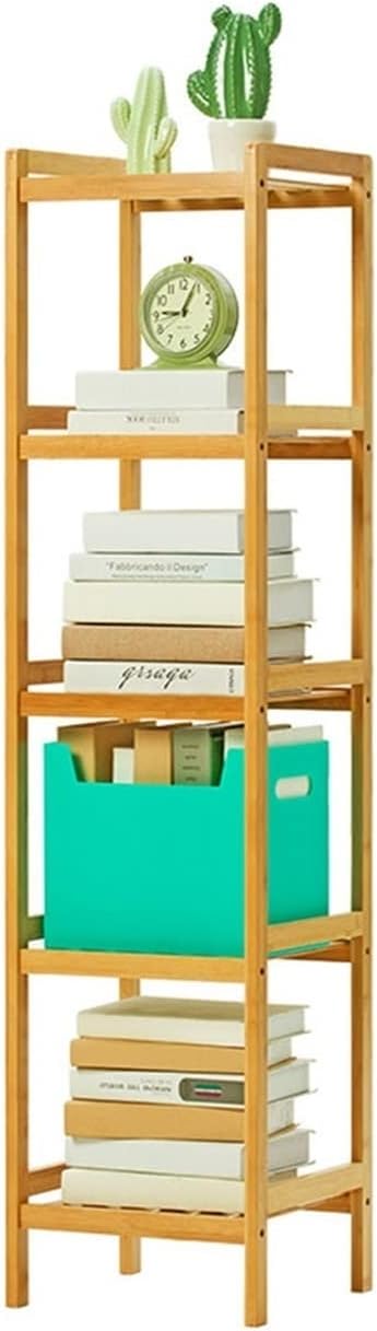 Bookcase shelf Simple Bookshelf Floor-to-ceiling Bookcase 5-tier Rack Storage Rack Organizer for Living Room Bedroom Office Standing Book Shelves