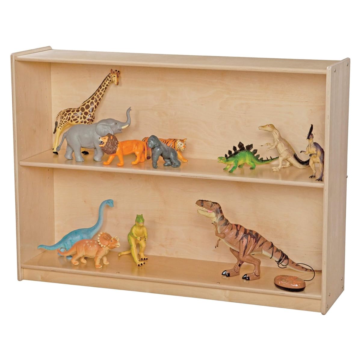 Contender 2 Shelf Storage Cabinet, Bookcase Storage, Toy Organizer, Ideal for Teacher, Preschool, Day Care, Made in USA [Fully Assembled]