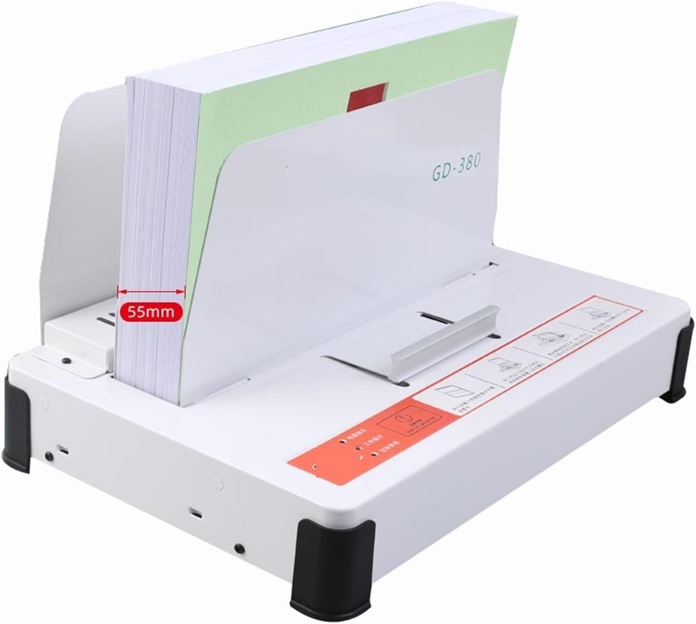 Binding Machines, Hot Melt Binding Machine GD380 A4 Book Cover Glue Binder Electric Hot Melt Glue DIY Wireless Glue Binding Machine(Blue)