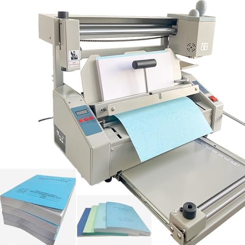 DFEDHF Wireless Desktop hot Glue Binding Machine with milling Cutter Suitable for hot Glue Binding of Books Photo Albums notebooks efficient Binding Solution