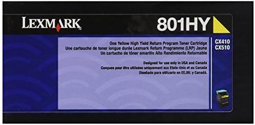 Lexmark 80C1HY0 Yellow High Yield Return Program Toner by Lexmark