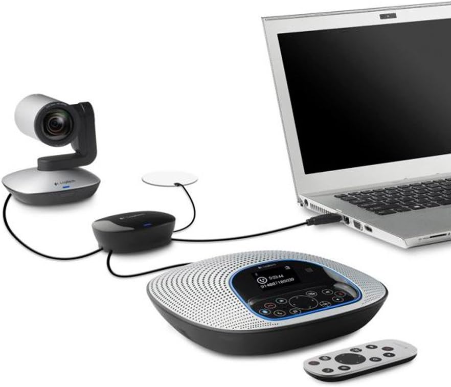 Logitech ConferenceCam CC3000e All-in-One HD Video and Audio Conferencing System, 1080p Camera and Speakerphone