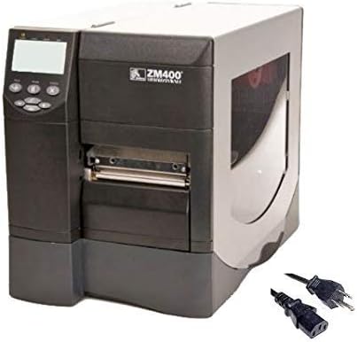Zebra ZM400 Industrial Barcode Label Printer | Thermal Transfer & Direct | 4-Inch, 203dpi, USB and Ethernet Interfaces, Power Cable (Renewed)