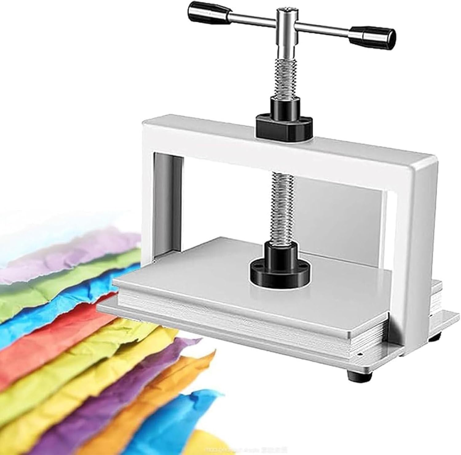 Paper Flattening Machine, Small Manual A4/A3 Voucher Bill banknote Document Paper Flattening Machine, 8mm Thick Metal Plate Binding Paper Press(A3)