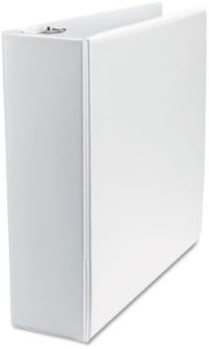 8313002 GBC Premium Clear Overlay 3 Ring Binders 1-1/2 Inch Round Ring White, 12 GBC 3-Ring Binders