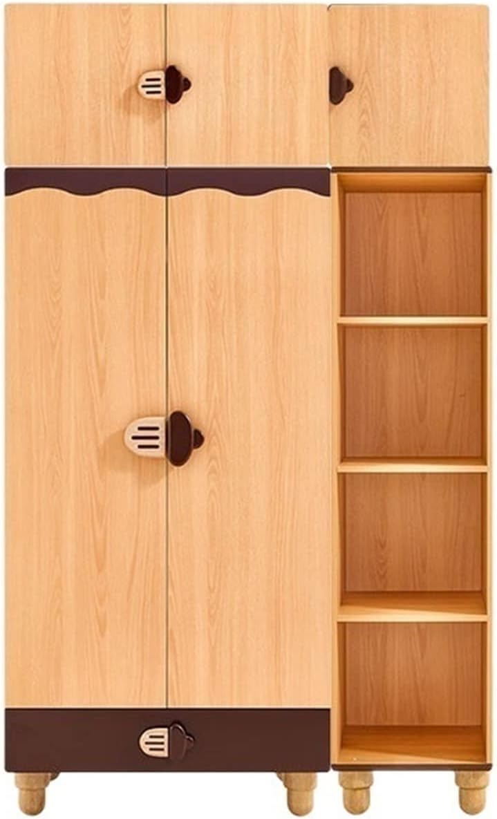 's Bookcase, Floor-to-Wall Corner Cabinet Storage Cabinet for Living Room MINGPING (Color : C+D+top 120x59x200cm)