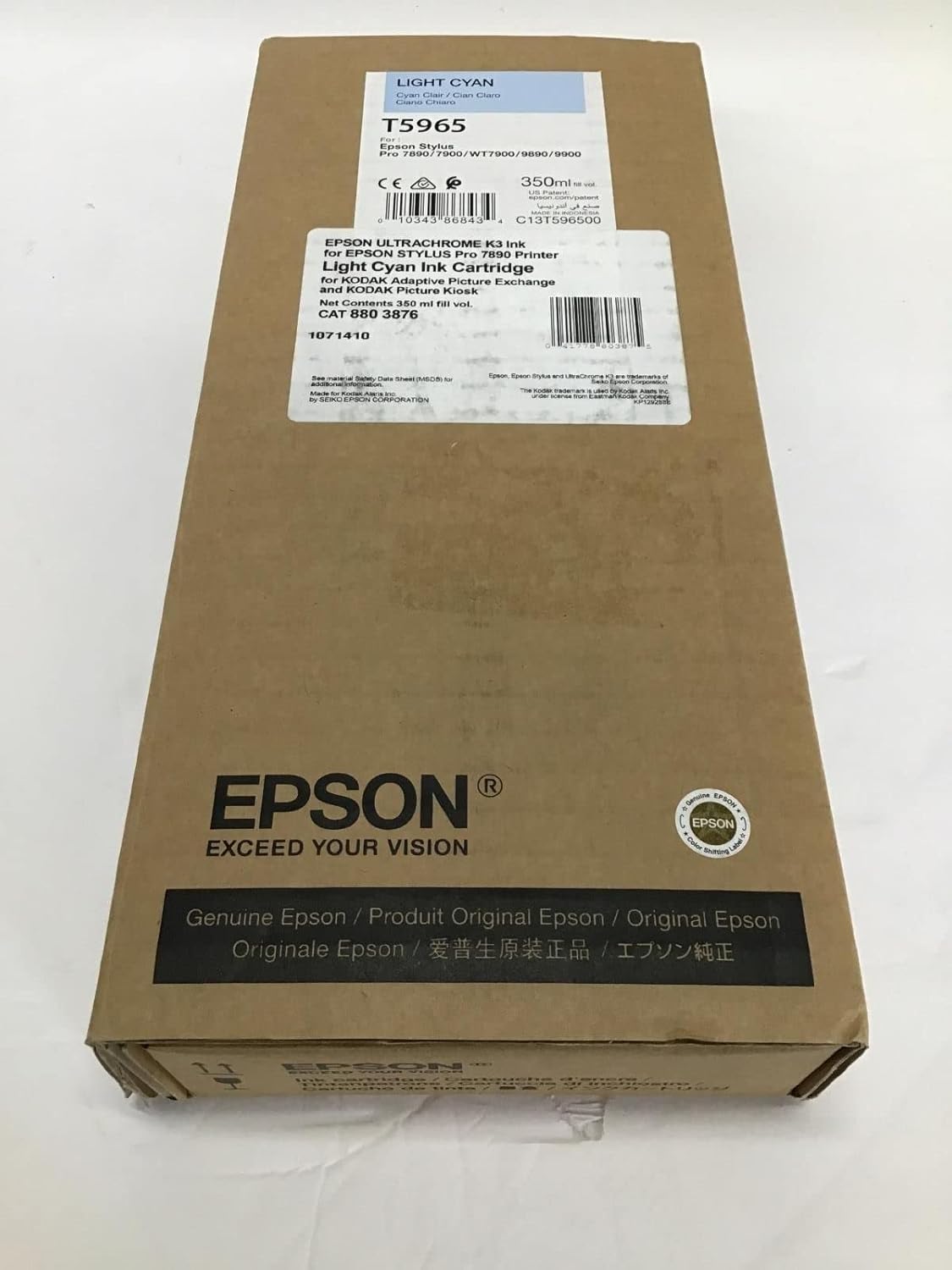 Epson T596500 Ultrachrome Hdr Ink Cartridge For Pro 7900- 990044; Light Cyan