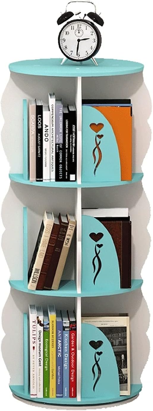 Bookshelf 360° Rotating Bookshelf Children's Bookcase Storage Organizer Display Rack for Bedroom, Living Room and Home Office (Color : A)