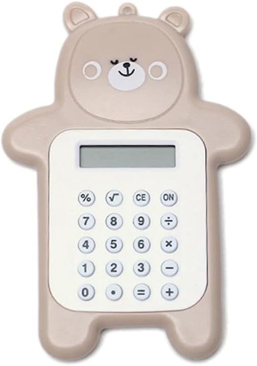 A1DFDFGOQSFG Portable Calculator Pocket Size 8 Digits Display Cartoon Mini Thin Button Cute Calculator School Supplies (3-Pack) (D)