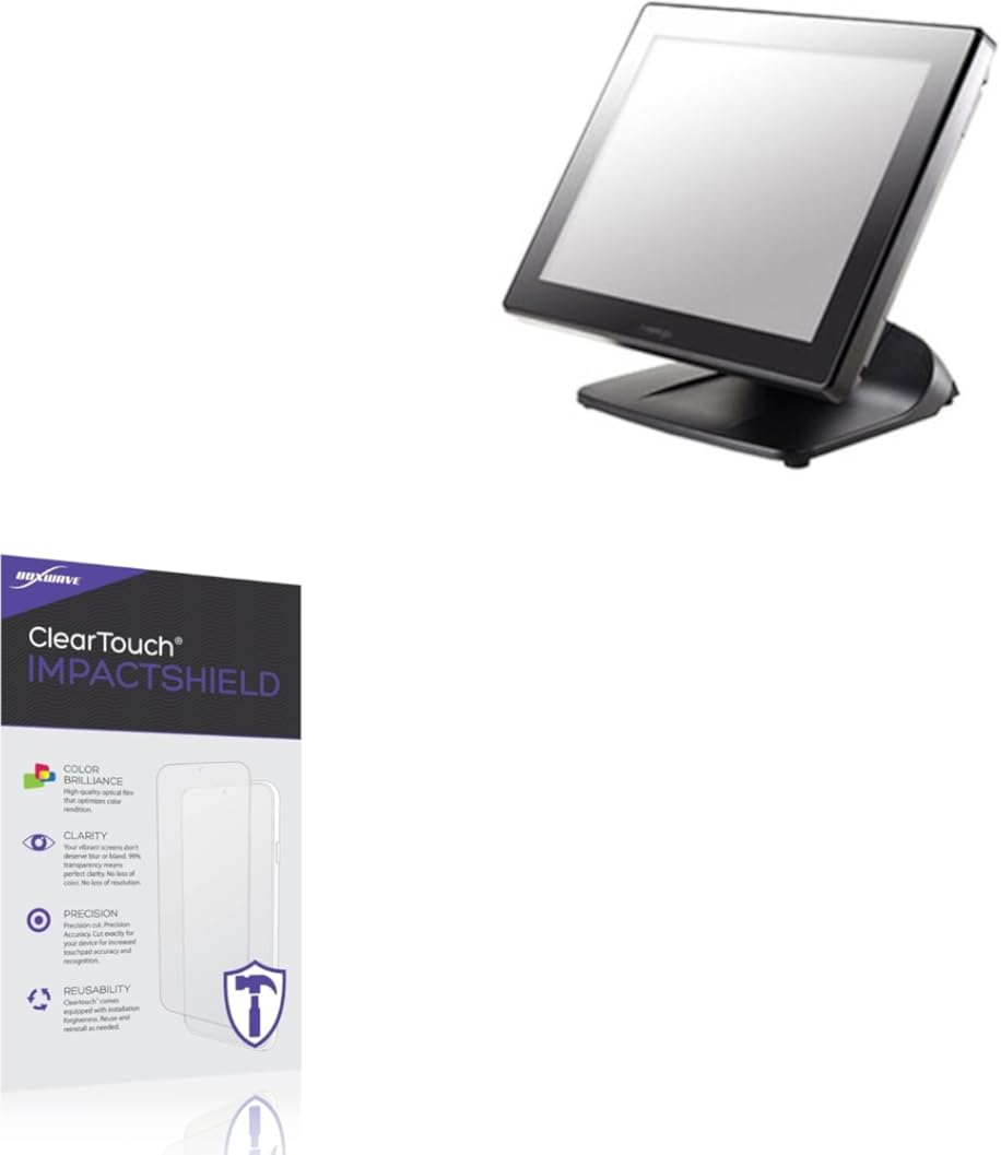 BoxWave Screen Protector Compatible With Posiflex XT5315 - ClearTouch ImpactShield (2-Pack), Impenetrable Screen Protector Flexible Film