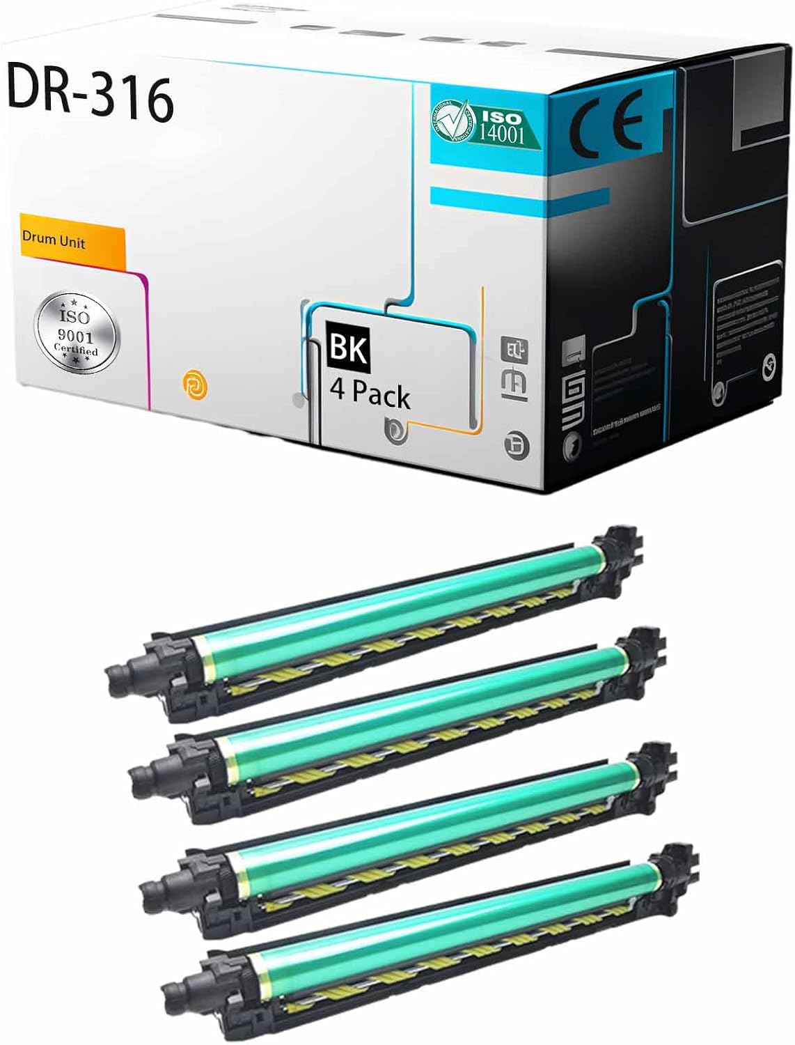 LSSF DR-316 AAV70RD AAV70TD Drum Unit Compatible for Konica Minolta bizhub C250i C300i C360i Printer [High Print Page Volume with Chip] (Black 4Pack)