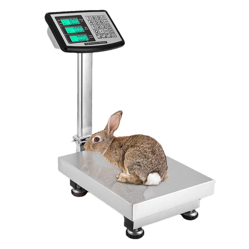 Bench Scale Waterproof Weight Digital Floor Heavy Duty Folding Postal Scales Platform for Luggage Shipping Package Computing Shop Weighing (Size : 300kg/50g) (300kg/50g)