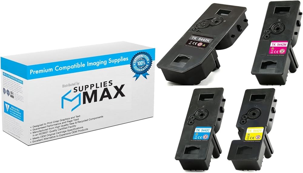 SuppliesMAX Compatible Replacement for Kyocera Mita ECOSYS MA-2100cfx/MA-2100cwfx/ECOSYS PA-2100cwx/PA-2100cx High Yield Toner Cartridge Combo Pack (BK/C/M/Y) (TK-5442) (TK-5430MP)