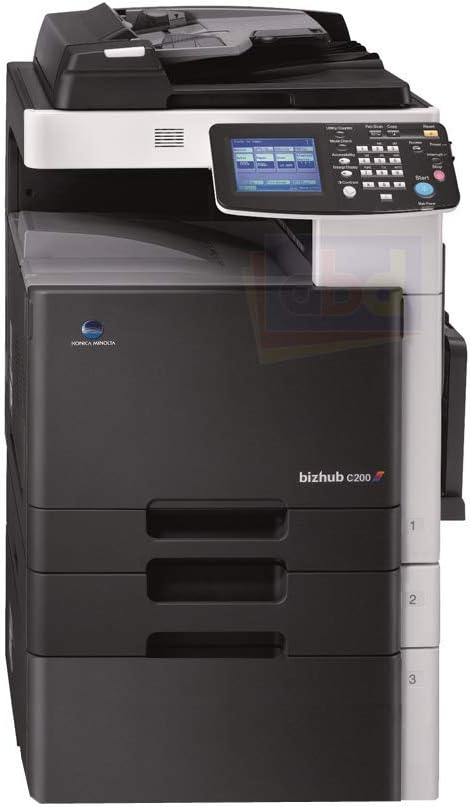 Refurbished Konica Minolta Bizhub C200 A3 Color Laser Multifunction Copier -20ppm, Copy, Print, Scan, Network, Auto Duplex, 2 Trays, Cabinet (Certified Refurbished)