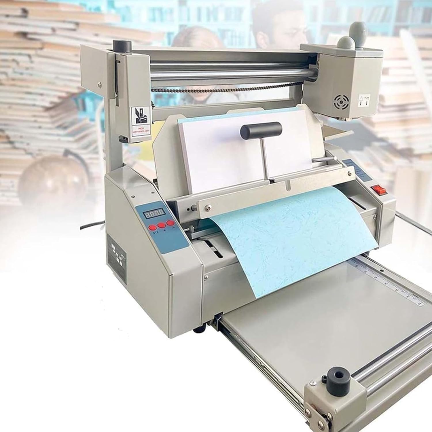 HYUIO Wireless Glue Book Binding Machine 500W, Desktop A4 Manual Hot Glue Book Binder ， Temperature Adjustable for Paper Books Albums Notebook