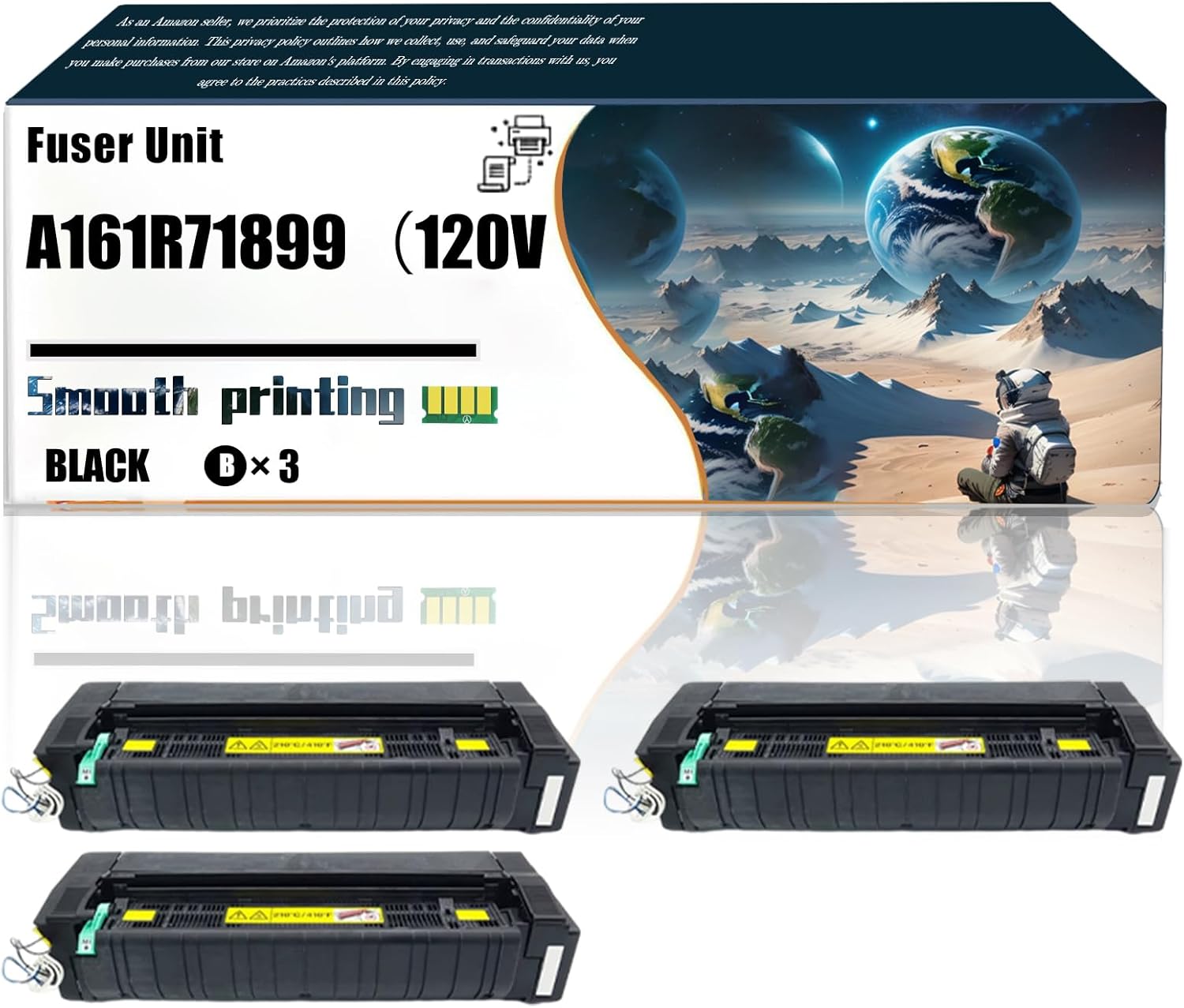 LSSF Replacement Parts Fuser Unit A161R71899（120V） Compatible with Konica Minolta bizhub C284e C308 C364 C364e C368 Printers, Contains Chip and Clear Printing (3 Pack Black)