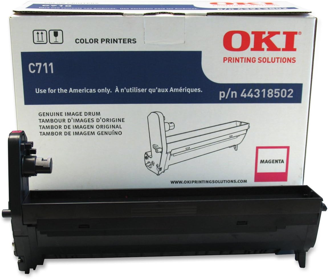 Oki Data 44318502 Image -Drum for C711 Series Printers, 20000 Page Yield, Magenta
