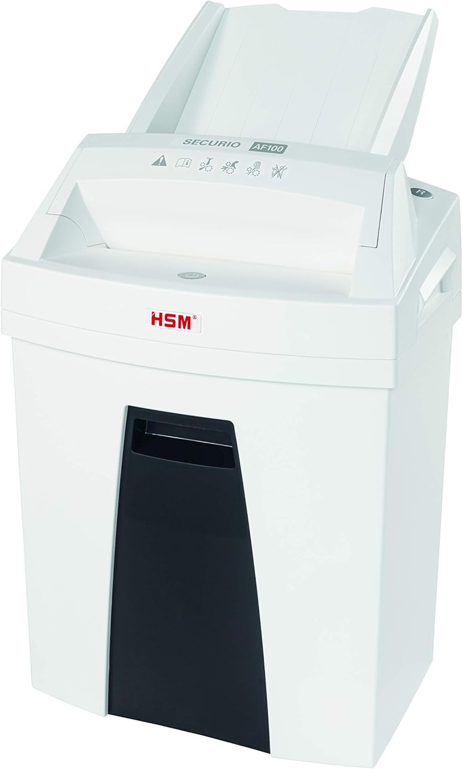 HSM SECURIO AF100c, 100-Sheet Automatic Cross-Cut Shredder, P-4 Security Level, 6.6 Gallon, White | HSM2063