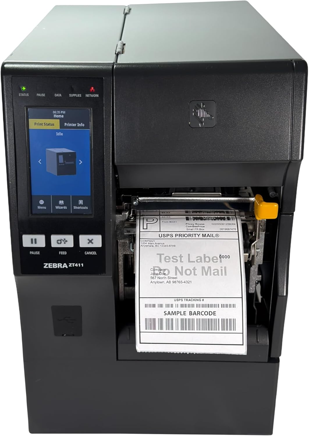 Zebra ZT411 ZT41143-T410000Z Thermal Transfer Label Printer 300 dpi Peel Full Rewind Bluetooth LAN USB 1-Year Warranty (Renewed)