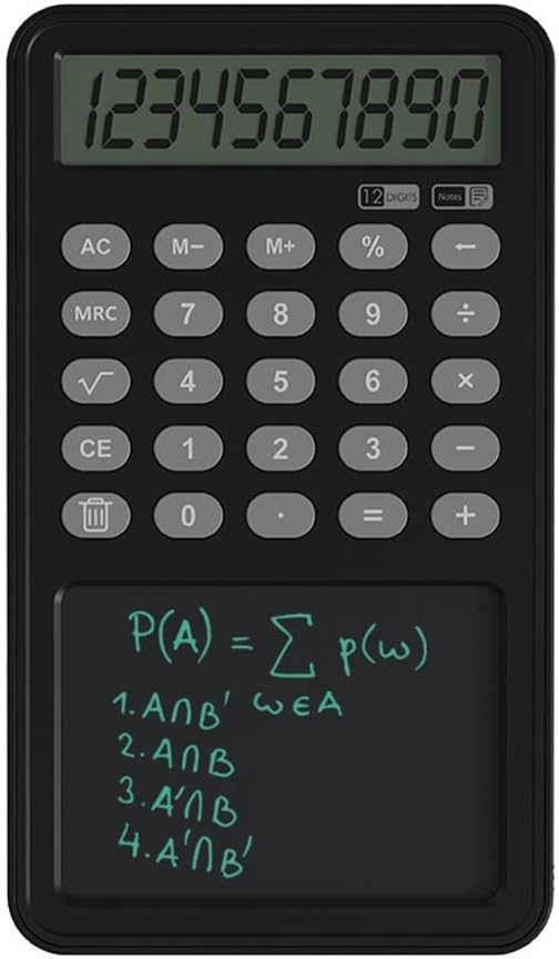 DUYHBAWRS Calculator Multifunctional Calculator Business Office Portable LCD Handwriting Tablet Calculator 12 Digit Display Financial Calculator(D)
