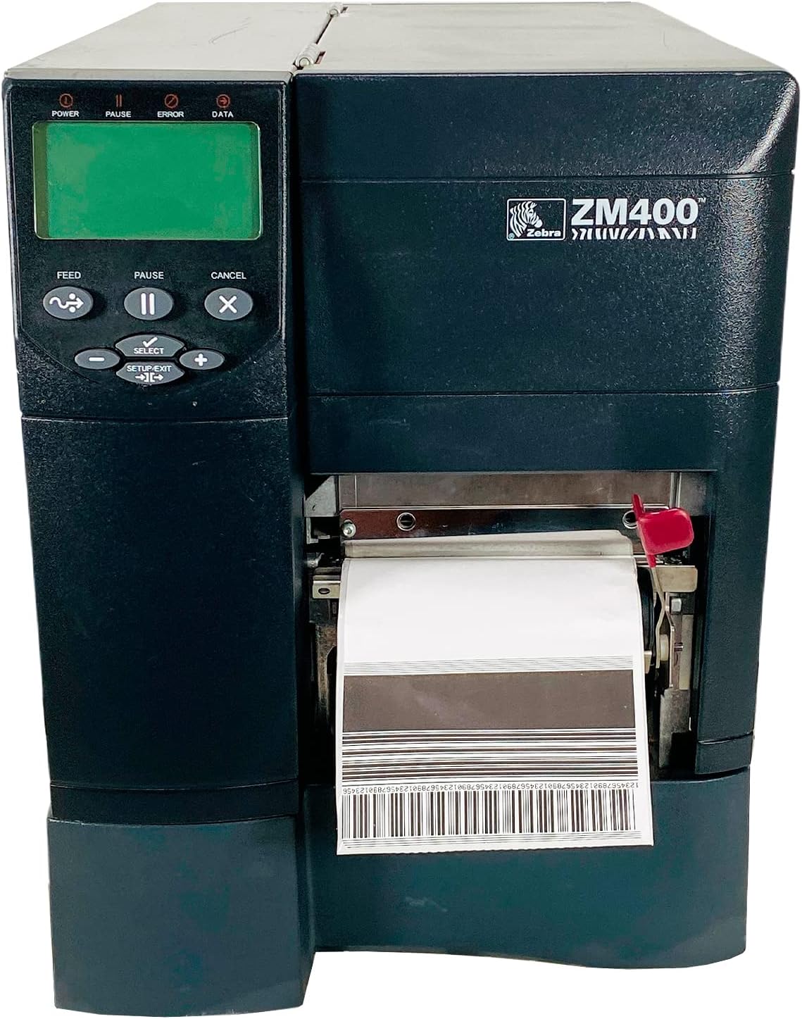 Zebra ZM400 Thermal Transfer Barcode Label Printer Peel Rewind USB Serial ZM4G1-2001-4000T with Power Cord (Renewed)