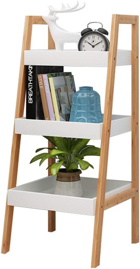 FUFU Bamboo Bookcase Kitchen Storage 3 Layers Standing Shelf Shoe Rack Flower Shelf Book Shelf 34.5x30x75cm