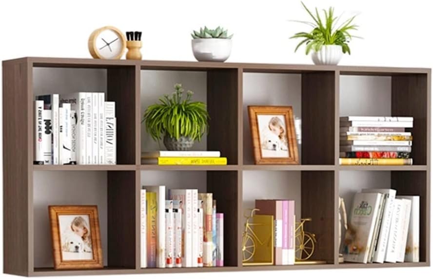 Bookshelf Separation Bookshelf Wall Shelf Wooden Wall Decoration Bookshelves Wall-Mounted Bookcase Home Partition Wall Cabinet Bookcases (Color : B, Size : L)