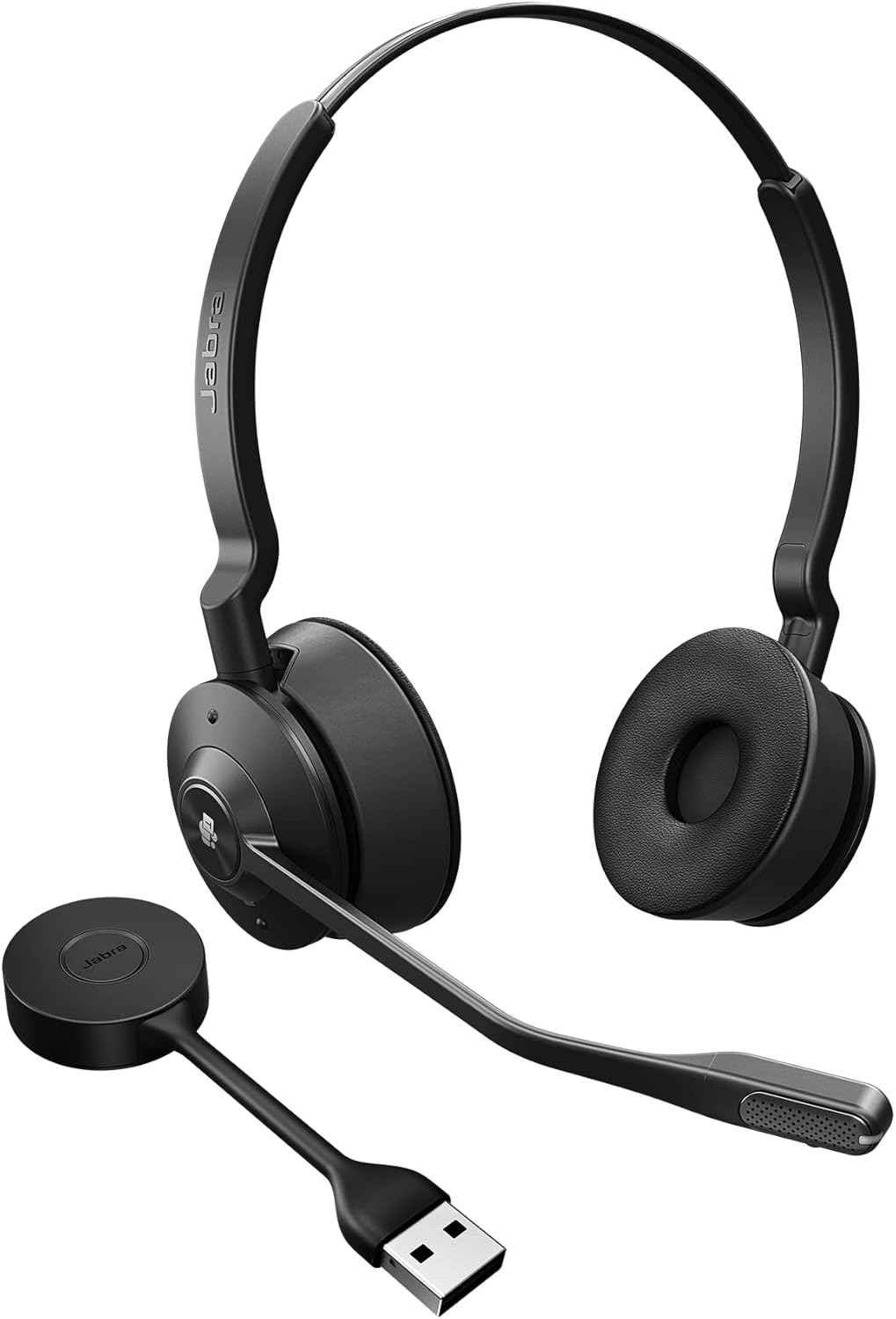 Jabra Engage 55 Ms Stereo Headset Wireless Head-Band, W128281035 (Wireless Head-Band Office/Call Center USB Type-A Black)