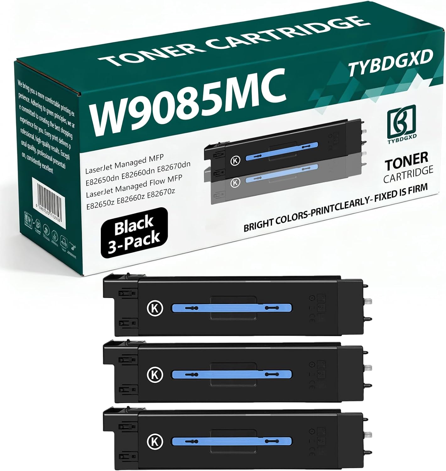 TYBDGXD W9085MC High Yield Black 60,000 Pages Toner Cartridge Compatible for HP Compatible Replacement for HP LaserJet Managed MFP E82650dn E82660dn E82670dn Flow MFP E82650z E82660z E82670z Printers