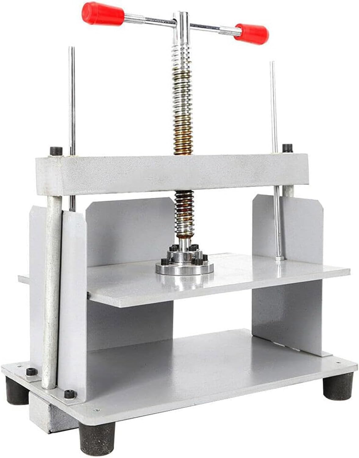 YANDDEA Bookbinding Press Screw Papermaking Book Notes Invoice Flattening Machine Heavy Press Bookbinder Steel Flat Paper Press Machine for Photo Nipping Vouchers Checks Booklets