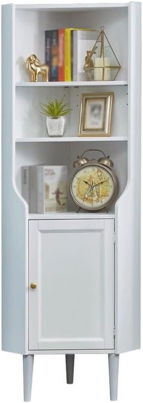 ULTRAWAVE Bookshelf Simple Corner Bookcase Suitable for Living Room, Bedroom, Corner Study Bookshelf Book Organizer