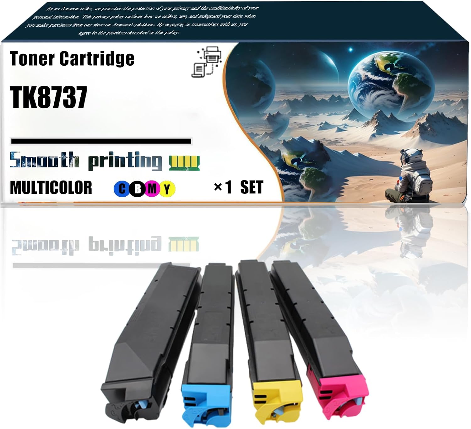 LSSF Replacement Parts Toner Cartridge TK8737 Compatible with Kyocera TASKalfa 7353ci 8052ci 8353ci CS7052ci CS8052ci Printers, Contains Chip and Clear Printing (Multicolor)