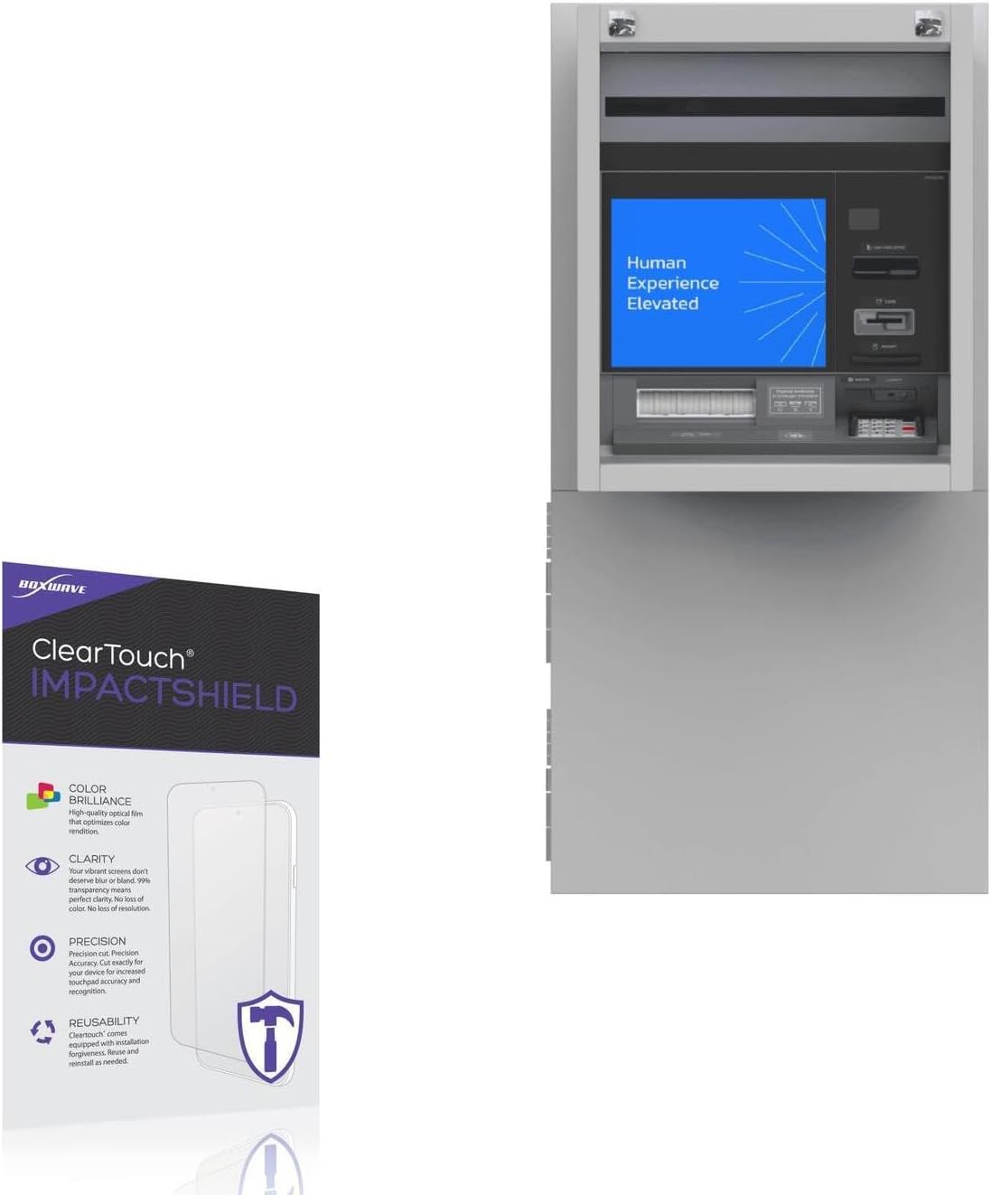 BoxWave Screen Protector Compatible with Hyosung 9T - ClearTouch ImpactShield (2-Pack), Impenetrable Screen Protector Flexible Film