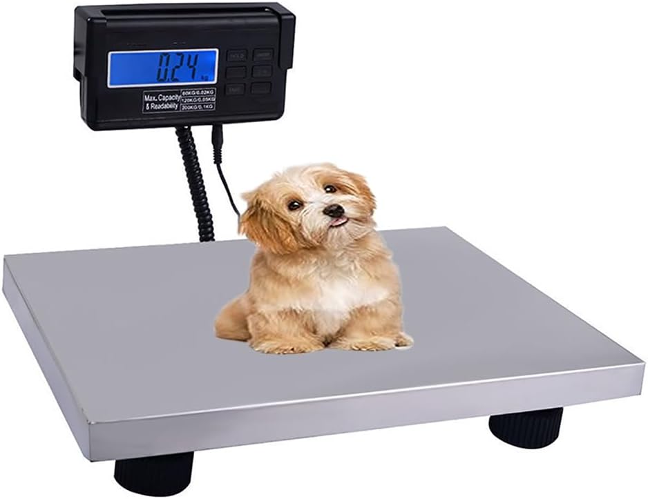 EliteBloom Animal Digital Scale, Large Multi-Use Digital Scale, 660LB Heavy Duty Digital Livestock Platform Scale with Timer/Hold/Tare, High Accuracy, for Pets Cat Dog Cattle Postal S,
